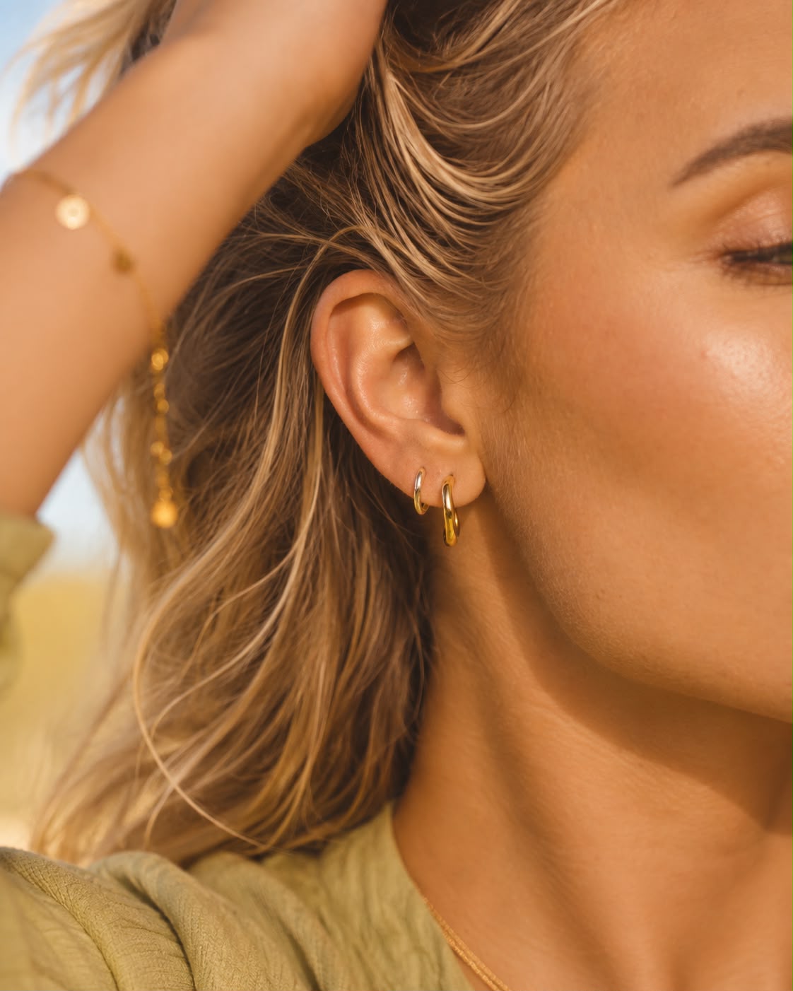 Sterling Silver Day Hoops