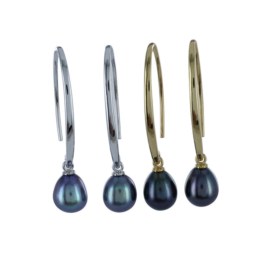Long Loop Peacock Pearl Earrings