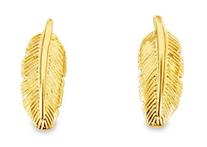 Sterling Silver Fine Feathers Ear Studs