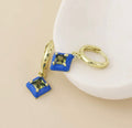 Gold-plated Azure Glow Hoop Earrings
