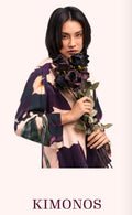 Midnight Orchid Short Kimono Jacket